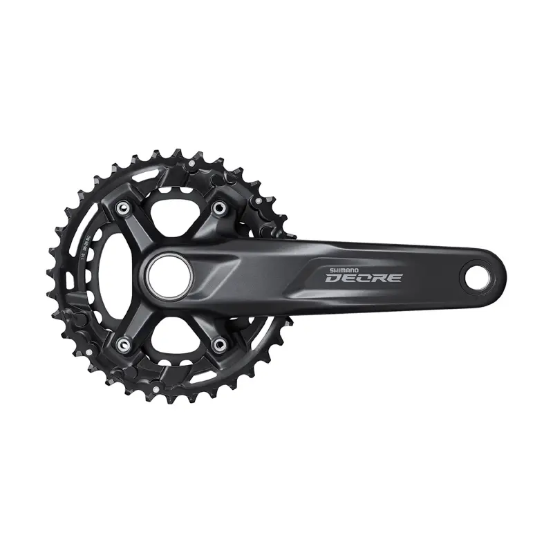 Vierkant-Kurbelsatz VTT Shimano Deore M5100 11V schwarz 175 mm 36-26 integriert