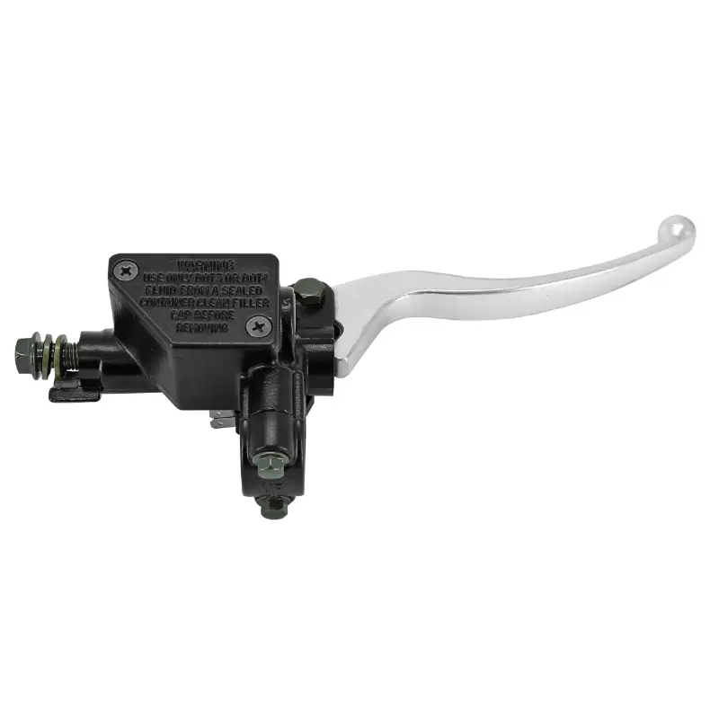Maître-cylindre de frein P2R Sym 50-125 Symphony S 2010-2014, Fiddle 3, Jet14 et Peugeot 50-125 Tweet 2010-2019 noir-argent droit