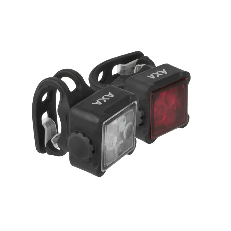 Kit éclairage vélo USB AXA Nite Line 44 noir avant + arrière