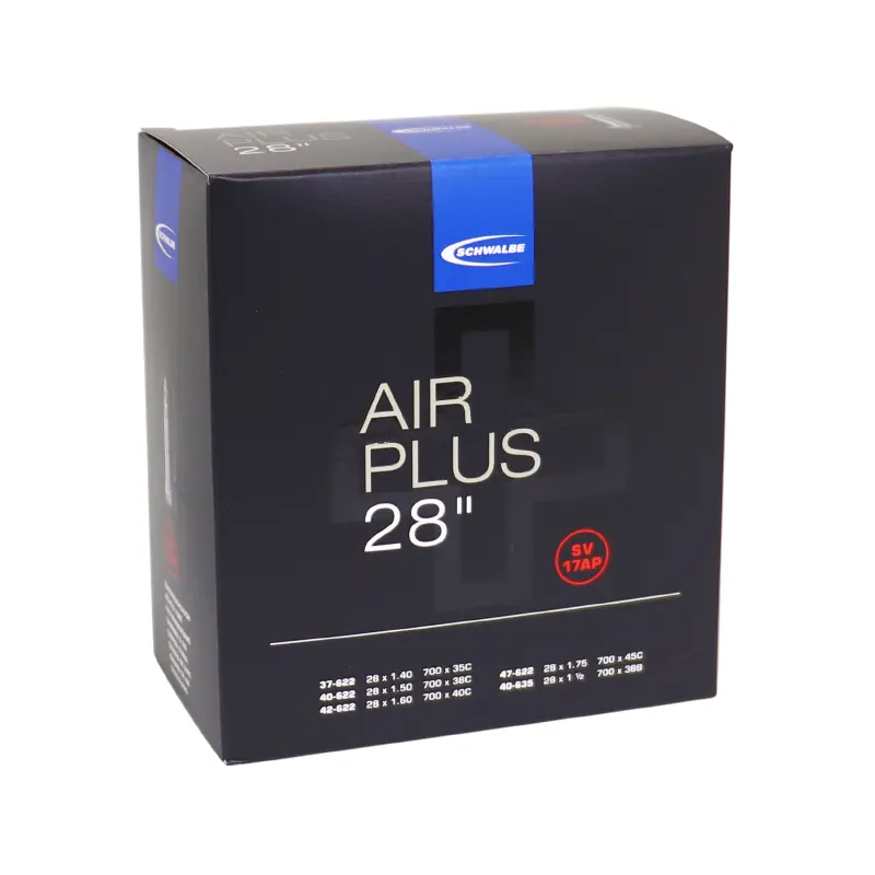 সাইকেল টিউব 700 x 35-45 Schwalbe Air Plus শক্তিশালী Alu Presta ভালভ অপসারণযোগ্য SV17AP