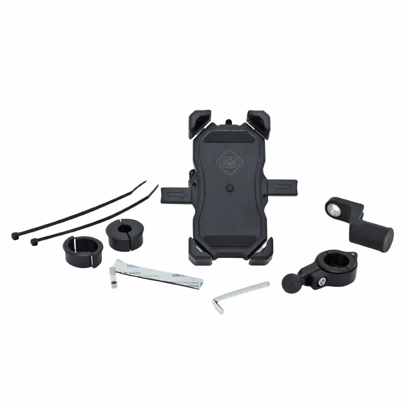 AVOC M2 스마트폰 홀더 USB 및 무선 충전 기능, 핸들바 및 사이드 미러용 — 2번째 뷰