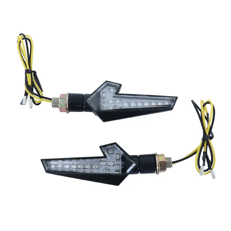 Clignotant moto AVOC Sakai 12 LEDs base ABS transparent-noir (l 110MM - h 35MM - l 90MM) homologué ECE paire