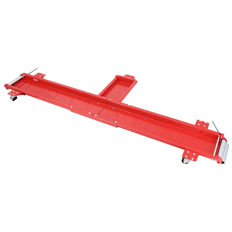 Universal-Motorradheber P2R GM Stahl rot mit Rollen (Schienendimension 200x20 cm, max. Belastung 565 kg) — Ansicht 2