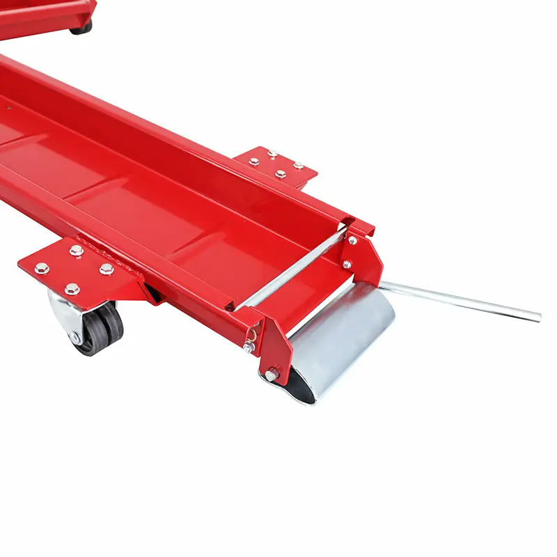 Universal-Motorradheber P2R GM Stahl rot mit Rollen (Schienendimension 200x20 cm, max. Belastung 565 kg) — Ansicht 4