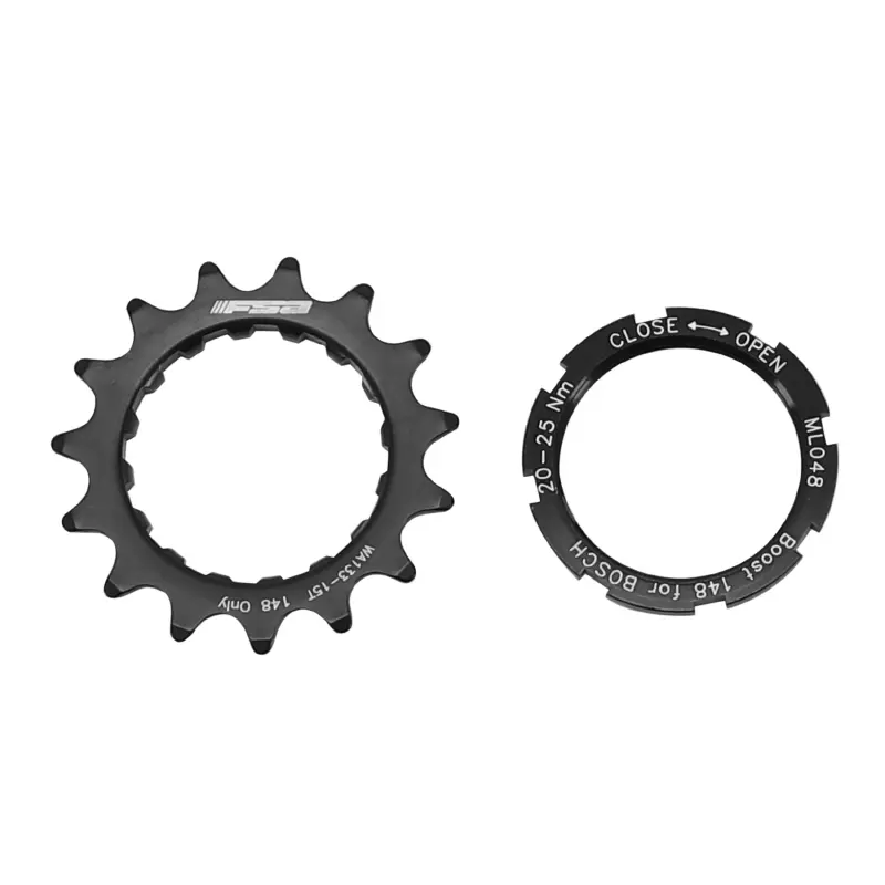 Pignon FSA compatible Bosch 15 DTS chaîne 2.38 mm noir (déport-épaulement 2,5 mm)