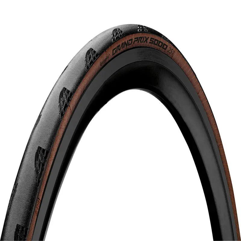 রোড টায়ার 700 x 25 Continental grand prix 5000 কালো সাইডওয়াল বাদামি TS (25-622) -GP5000
