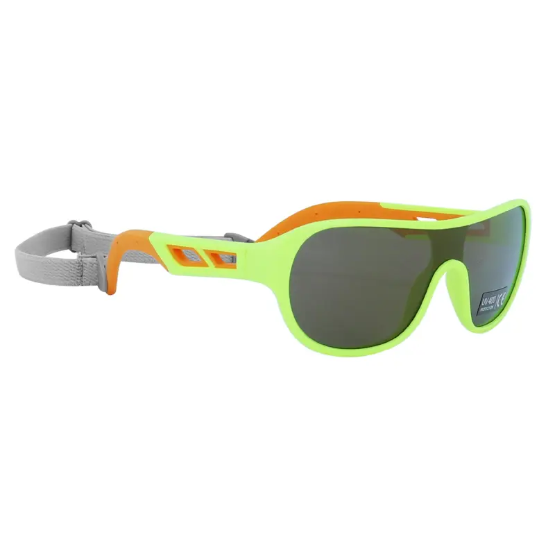 Lunettes vélo enfant Newton Kid monture jaune fluo verres solaires