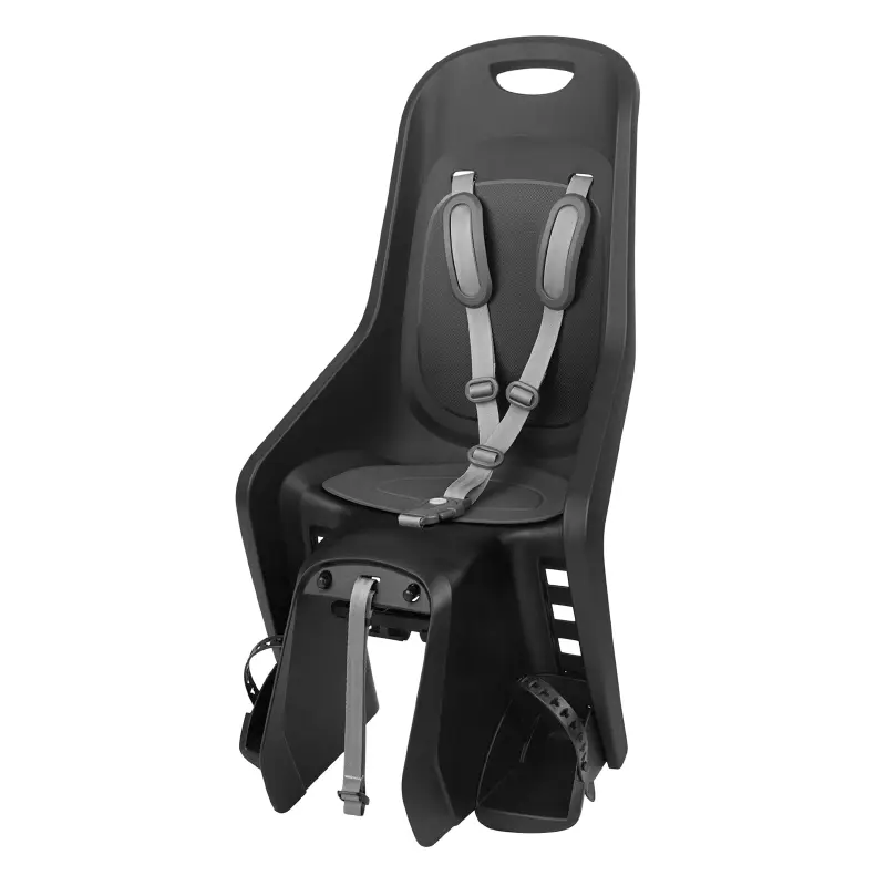 Porte bebe-siege enfant arriere Polisport a fixer sur porte bagage fixation etau bubbly maxi mik HD noir coussin gris (9 a 22KGS) homologue en 14344 compatible systeme " mik HD " uniquement