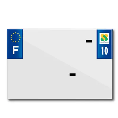 Kennzeichenstreifen Motorrad 210X145 für PVC mit Firmenname dep. 10-EURO (einzeln verkauft)
