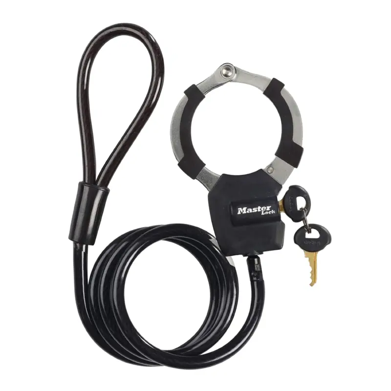 Diebstahlsicherung Kabel mit Schließöse Masterlock Street Cuff Durchmesser 8 mm Länge 1 m Sicherheitsstufe 6