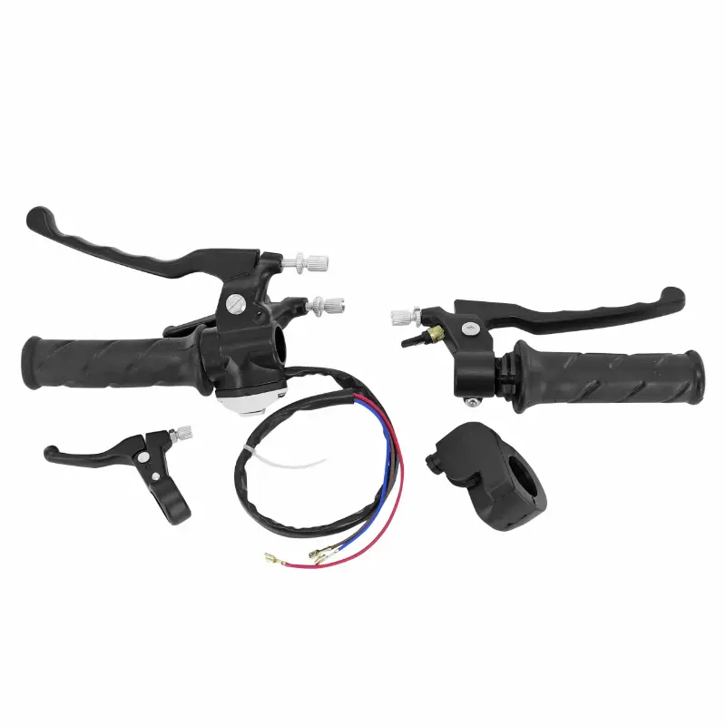 Paire de poignées gaz-frein adaptables Peugeot 103 SPX-RCX métal noir - Sélection P2R