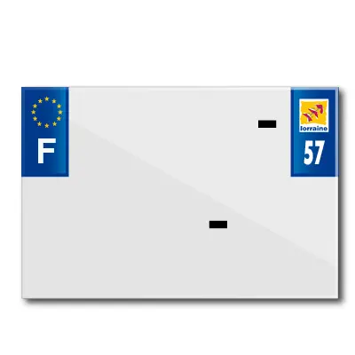 Motorrad-Kennzeichenstreifen 210X145 für PVC mit Aufschrift DEP. 57-EURO (einzeln verkauft)