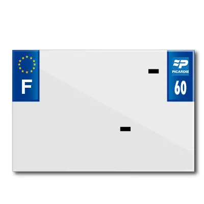 Motorrad-Kennzeichenfolie 210X145 für PVC mit Firmenname Abt. 60-EURO (stückweise verkauft)