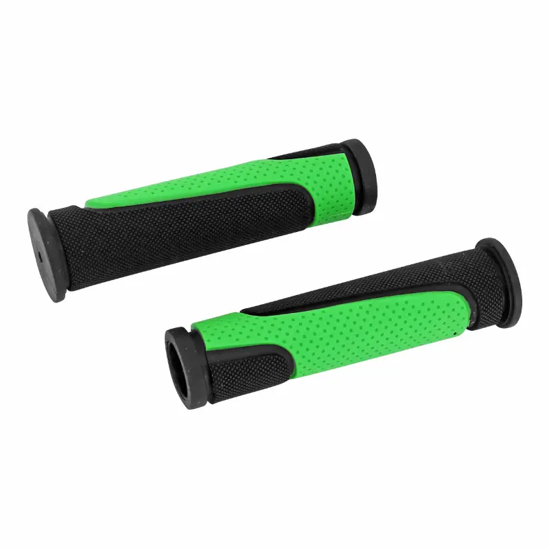 Poignées VTT Newton Rubber noir-vert L125mm (paire)