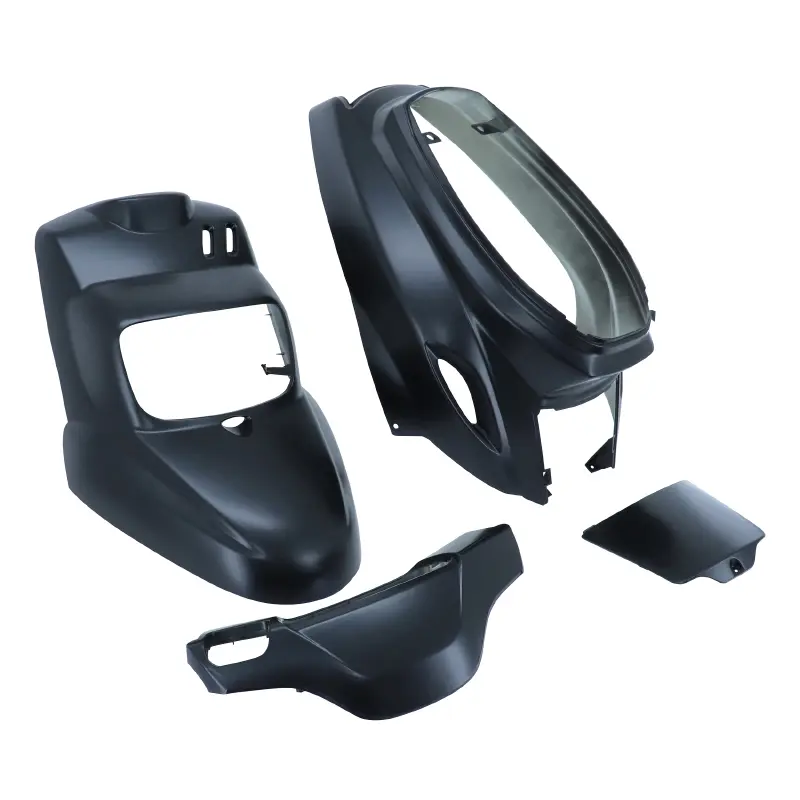 Karosserie-Verkleidungssatz anpassbar MBK Booster 50 2004+ Yamaha BWS 50 2004+ matt schwarz Kit 4 Teile P2R