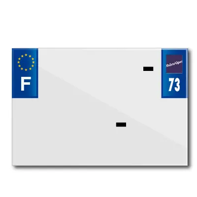 Motorrad-Kennzeichenstreifen 210X145 für PVC mit Firmenbezeichnung dep. 73-EURO (einzeln verkauft)