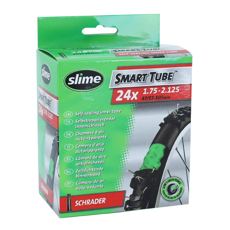 自転車用チューブ 24 x 1.75-2.10 Slime シュレーダーバルブ パンク防止液入り