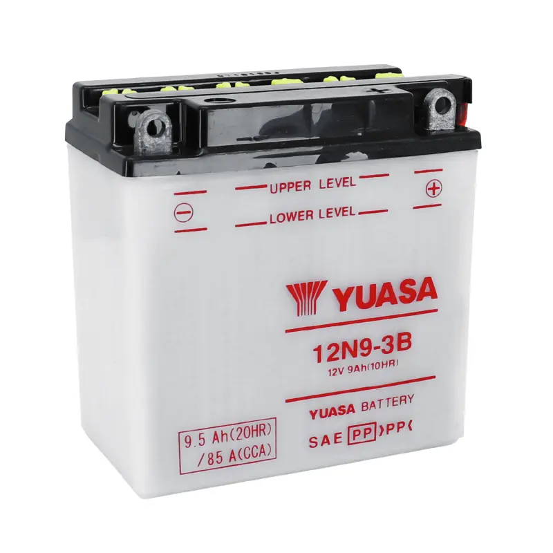 Batterie 12V 9 Ah 12N9-3B Yuasa yumicron konventionell mit Wartung (Lg135xL75xH139mm)