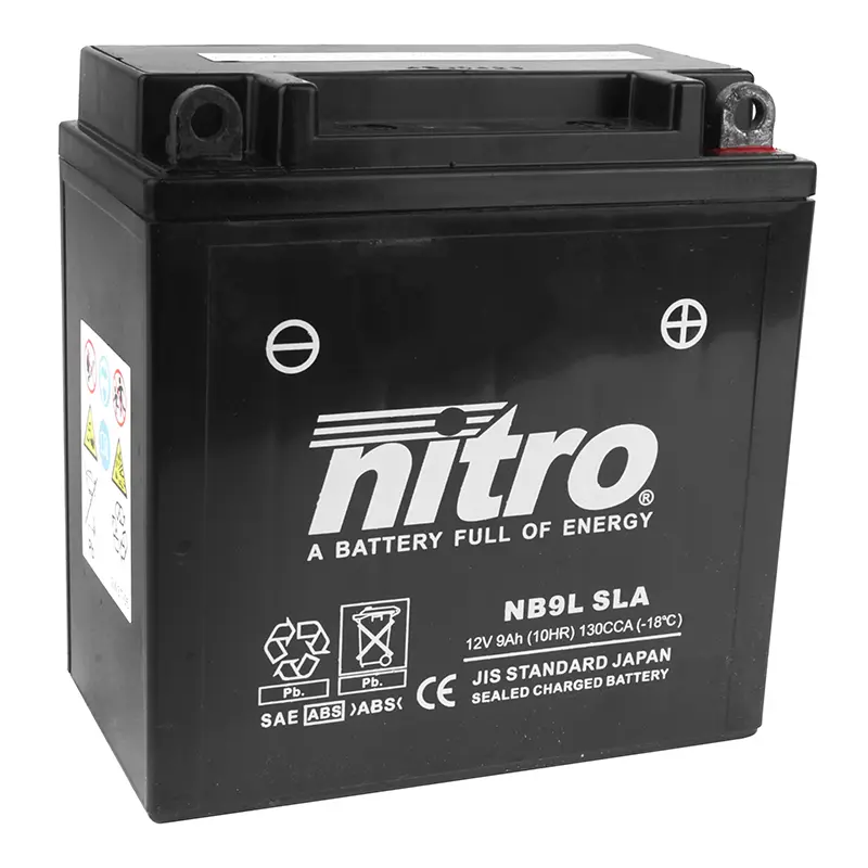 배터리 12V 9 ah NB9L Nitro sla 무보수 즉시 사용 가능 (lg135xl75xh139mm) (공장에서 활성화-fa)