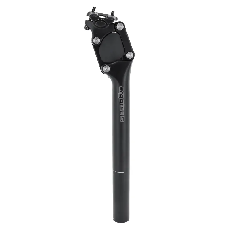 Tige de selle Ergotec parallelogramme aluminium noir 31,6 mm L350 mm