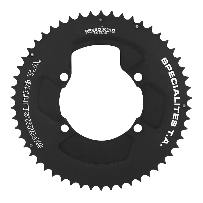 ترس طريق 4BRA قطر 110 لـ shimano ultegra R8000 - 6800 ta speed 2-X110 (aero) 54DTS خارجي متوافق مع 105 5800+R7000-DURA ace 9000+9100 أسود قطر 110 لـ shimano ultegra R8000 - 6800 ta speed 2-X110 (aero) 11V. (تذكّر بطلب طقم البراغي الداخلية المناسب)