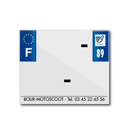 Motorradschild-Folie 170X145 für PVC mit Firmenangabe Bez. 89-EURO (stückweise verkauft)