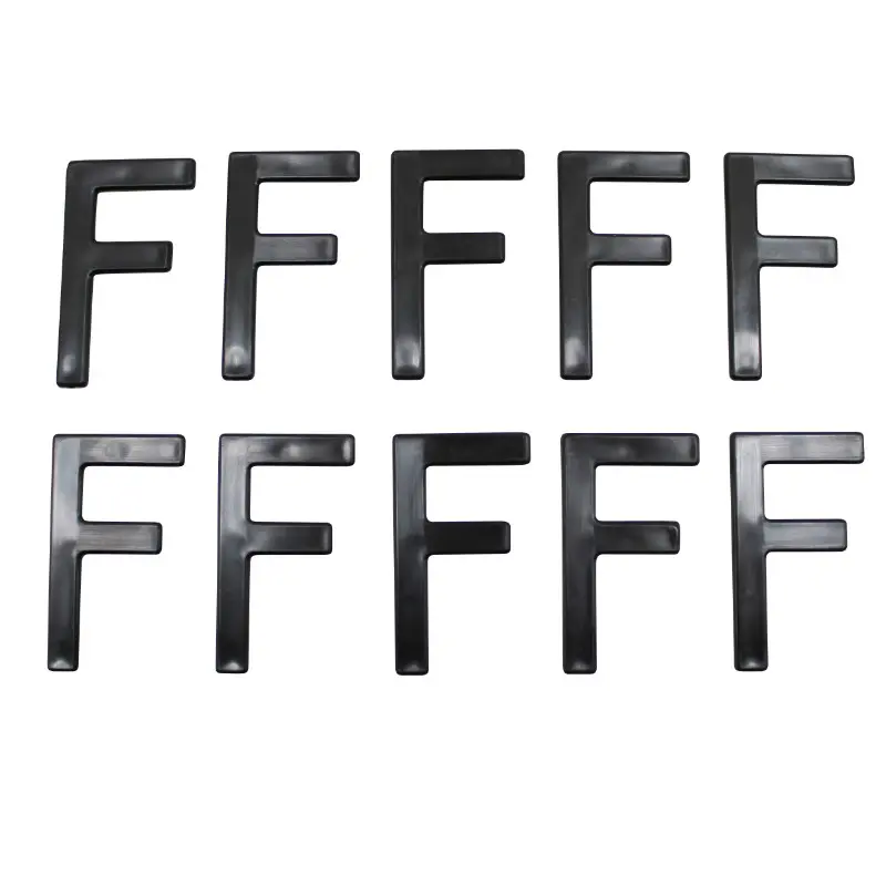 Lettres plaque Tiflex moto-scooter 45 mm F (lot de 10)
