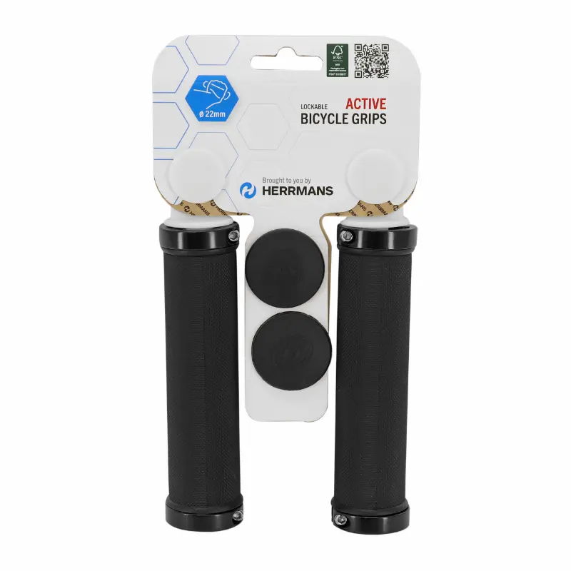 سیٹی ہرمنز ڈائمنڈ لاک بلیک L130mm ڈبل کالر کلیمپنگ ہینڈل (جوڑا) — 4 ویو
