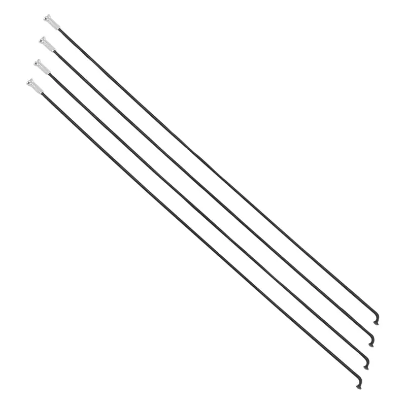 Rayon renforcé inox noir 2,0 mm avec tête coudée 2,3 mm longueur 290 mm Sapim avec écrou (lot de 4)