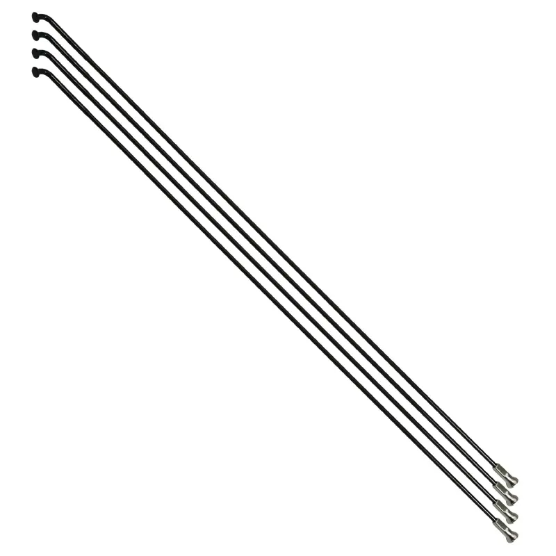 Rayon renforcé inox noir 2,0 mm avec tête coudée 2,3 mm L 270 mm Sapim avec écrou (vendu par 4) - Sélection P2R