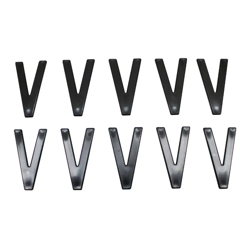 Lettres plaque Tiflex moto-scooter 45 mm V (lot de 10)