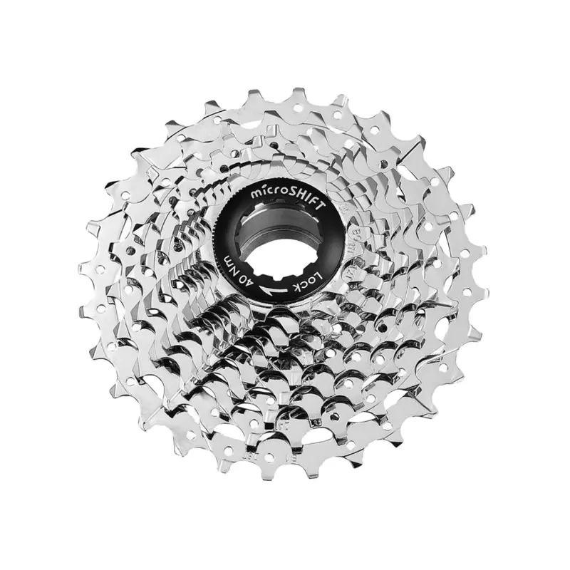 Kassette 10-fach Microshift 11-28 Shimano-SRAM Rennrad silber