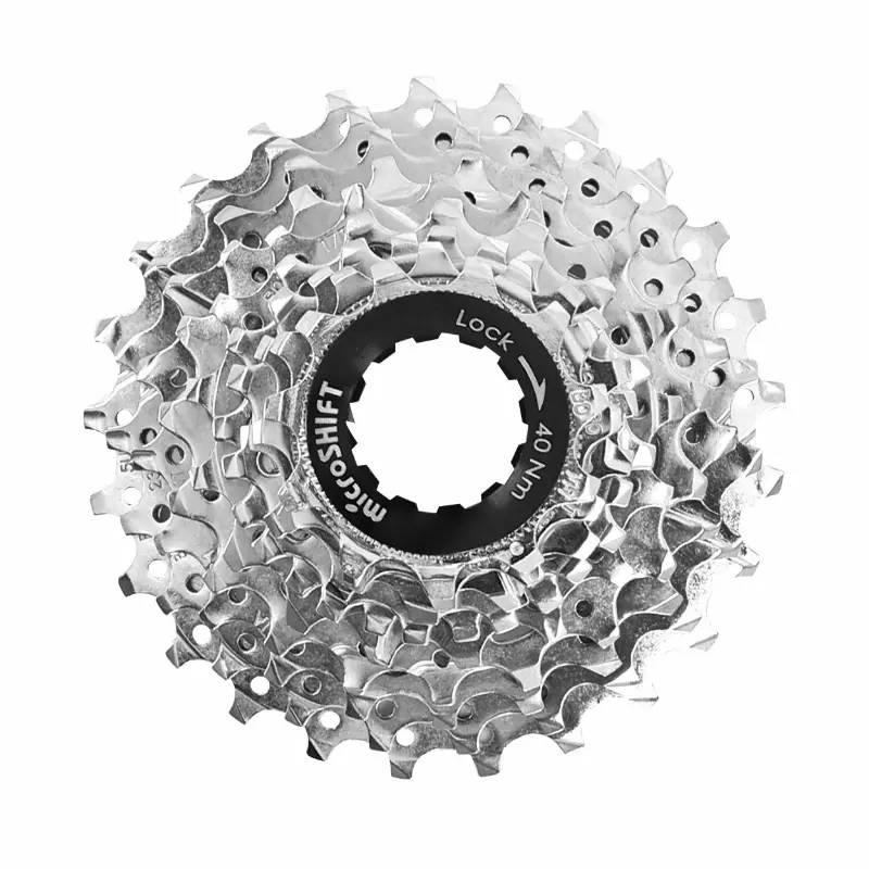 Cassette 10 vitesses Microshift 11-25 Shimano-SRAM route argent