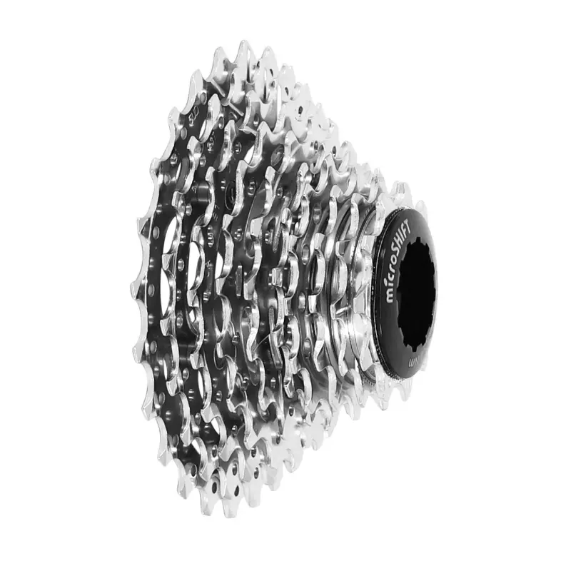 10 رفتار Microshift 11-25 Shimano-SRAM روڈ سلور کیسیٹ — 2 ویو