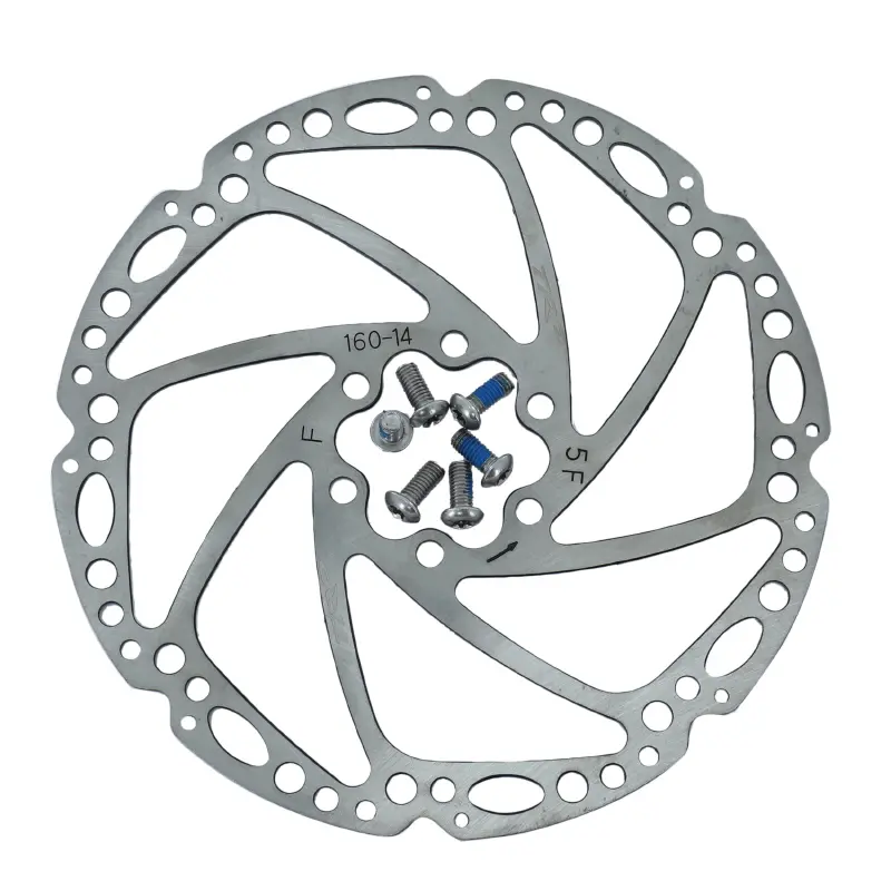 Brzdový kotouč VTT 6 děr P2R 160 mm stříbrný — pohled 2
