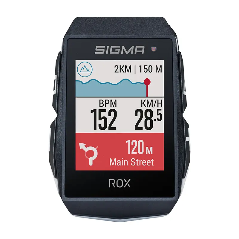 심박수, 고도계, 캐던스 및 속도 센서 포함 시그마 ROX 11.1 Evo GPS 컴퓨터 화이트 — 2번째 뷰