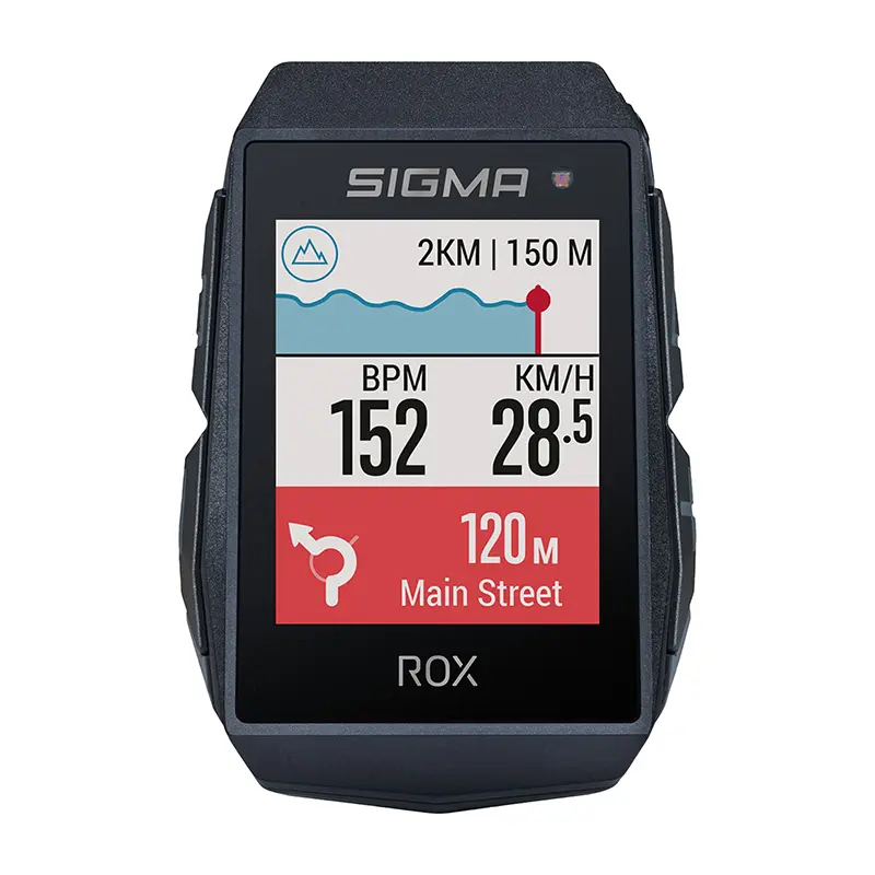 Sigma ROX11.1 evo GPSサイクルコンピューター ブラック 心拍計・高度計付き — 第2ビュー