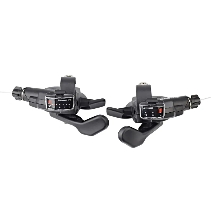 مقبض ناقل سرعة دراجة جبلية SRAM Trigger X3 3x7 سرعات أسود (زوج) — محدد