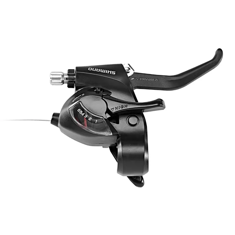 Levier-manette VTT Shimano STEF41 frein V-brake 2 doigts droit 6 vitesses noir
