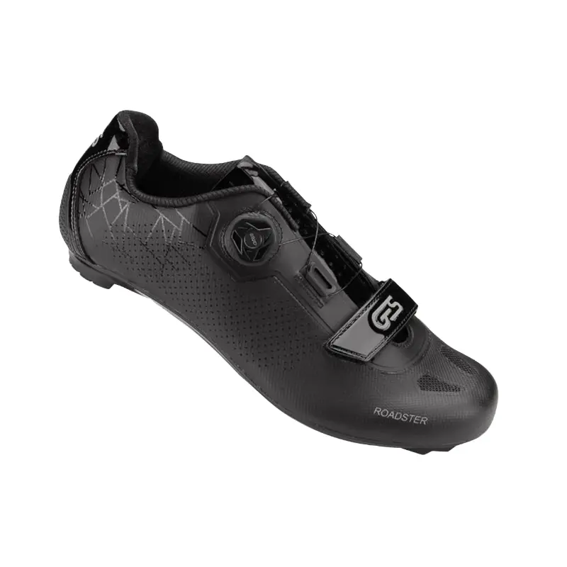 Chaussure route Ges Roadster 2 noir T43 fixation microclip atop-velcro compatible Look-Shimano (paire)