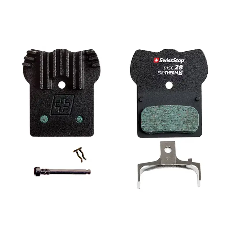 Bremsbelag MTB Shimano XT M8000-M785 - XTR M9000-M985 SLX M666-M675 FSA K-Force (Swissstop Exotherm mit Kühlrippen - Scheibe 28) (Paar auf Karte)