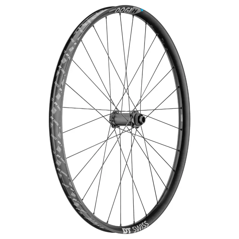 Roue VTT disque 29" Dt Swiss H1900 boost tubeless ready vae centerlock avant noir axe traversant 15-110 - jante 30C - resiste poids 150KGS - compatible enduro