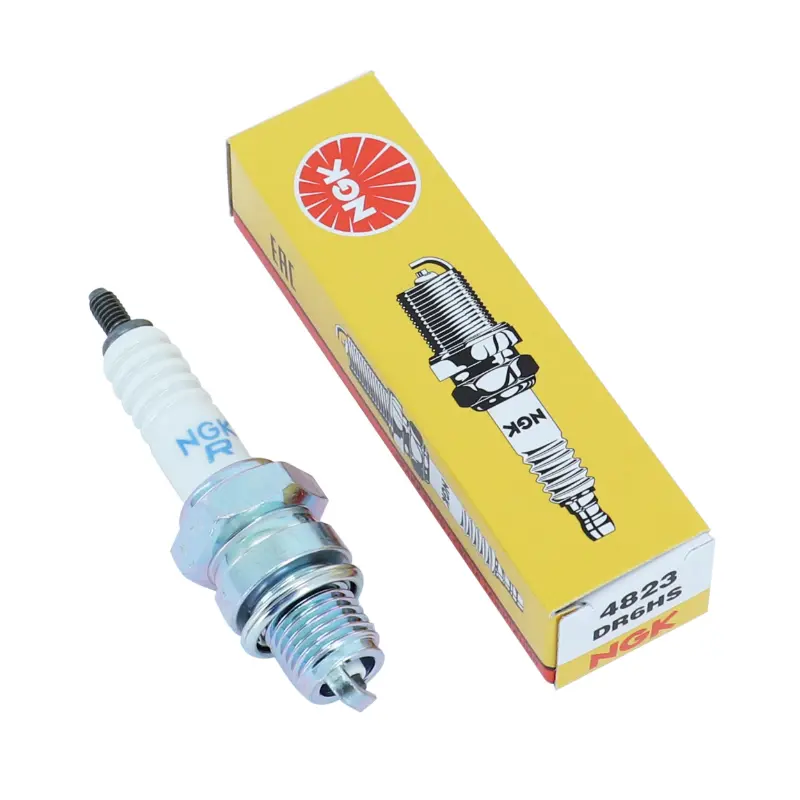 NGK DR6HS اسپارک پلگ - تھریڈڈ اسٹیم — 4 ویو