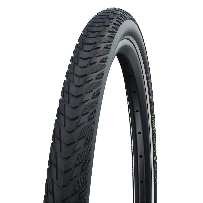 Pneu VTC VAE urbain 700 x 47 (29 x 1,75) Schwalbe Marathon E-Plus noir TR (47-622) renfort 5 mm flanc réflex homologué VAE E50