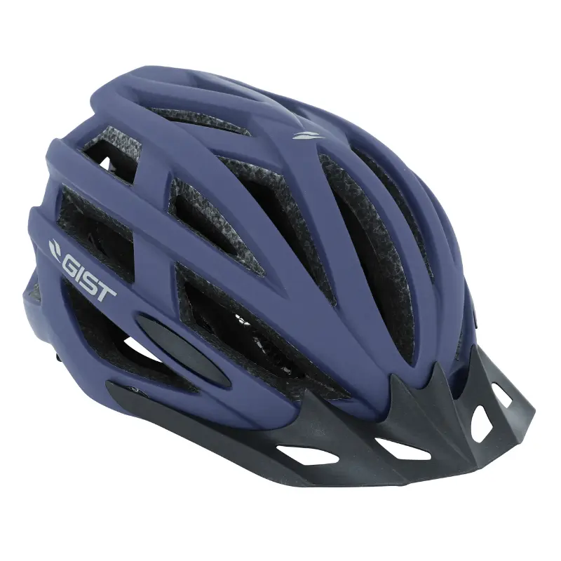 Fahrradhelm Erwachsene GIST E-Bike Planet One Plus Urban mattblau In-Mold 56-62 cm integrierte Beleuchtung