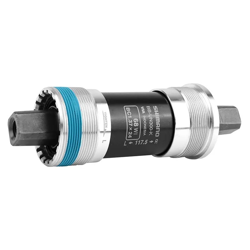 Tretlagergehäuse Shimano Vierkant UN300 117 mm BSC 1,37x24 englisch mit Kurbelgehäuse