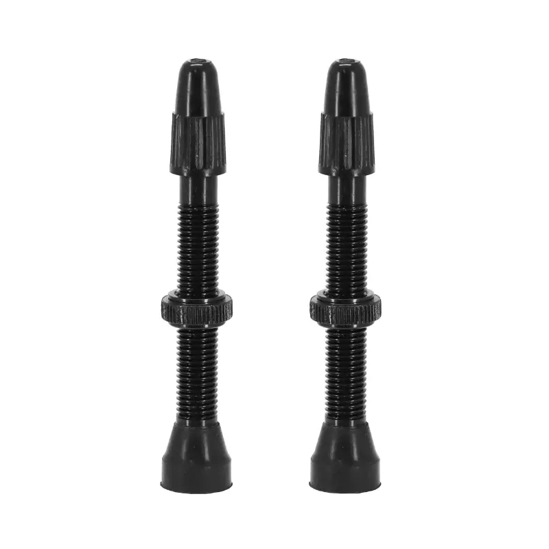 ヴィットリア チューブレス プレスタバルブ 40mm アルミ ブラック 分解可能ナット (ペア) — VITTORIA, バルブ・アクセサリー