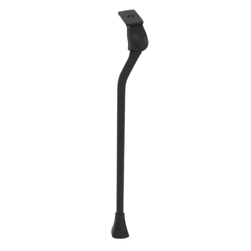 Béquille vélo latérale avec plaque Pletscher noir à couper LG 305 mm avec semelle 20-28"