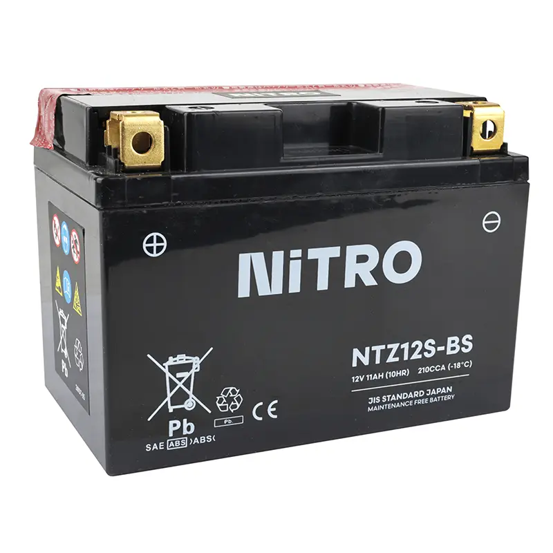 Аккумулятор 12V 11 ач NTZ12S-BS Nitro MF необслуживаемый с пакетом кислоты (Д150хШ87хВ110мм)