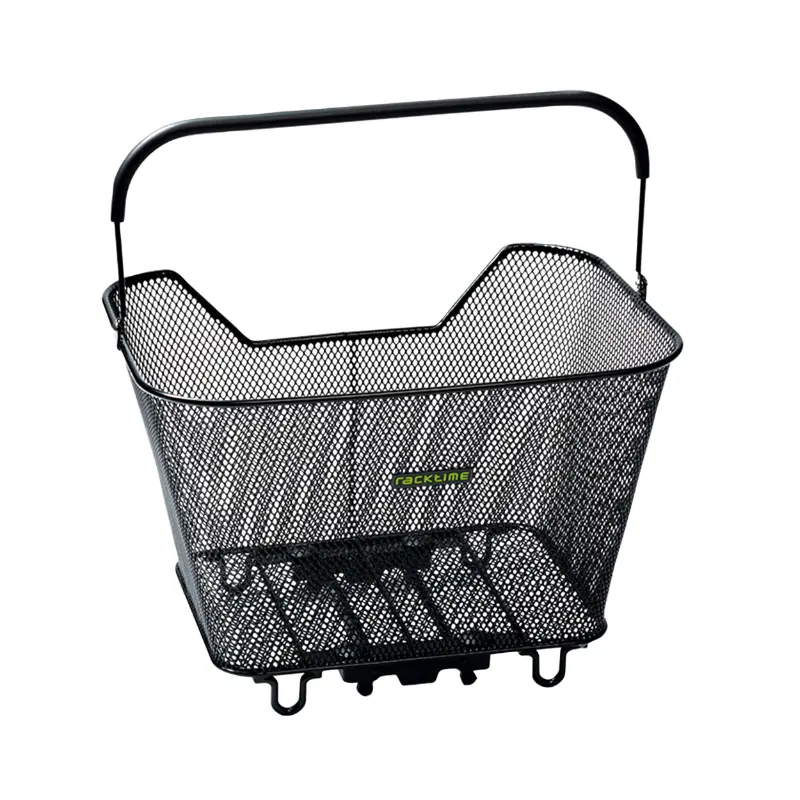 Racktime Bask-it Stahlkorb hinten schwarz mit Tragegriff für Gepäckträger 43x29x31 cm